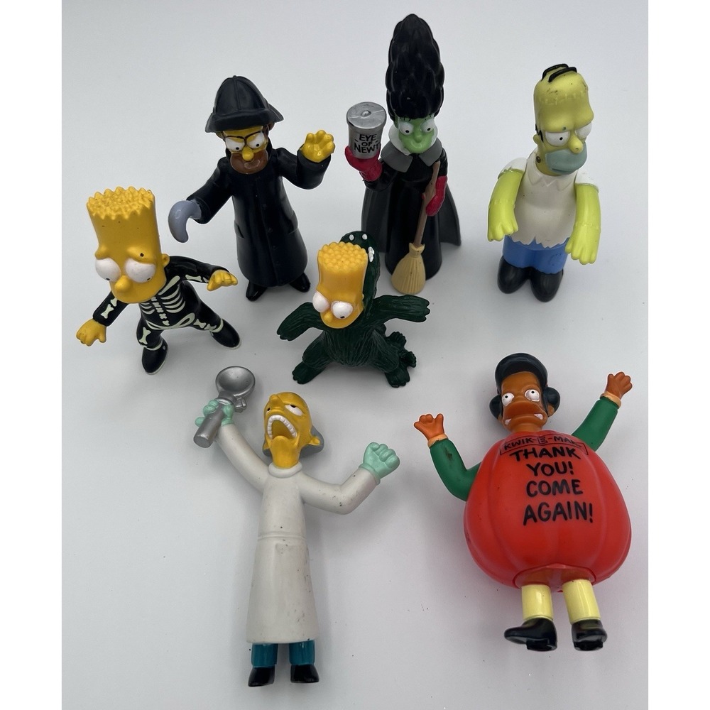 The Simpson's Burger King Happy Meal Vintage 2001 Halloween Cartoon Figure Lot